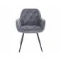   Cherry Velvet Bársony Étkezőszék Szürke Steppelt Kárpitozással