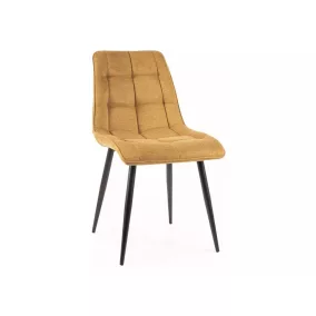 Chic Brego Curry Kárpitozott Szék Fekete Fém Lábakkal