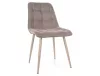 Chic Brego Étkezőszék Bézs Kasmír Fém Vázzal