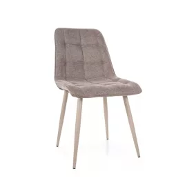 Chic Brego Étkezőszék Bézs Kasmír Fém Vázzal