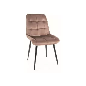   Chic Monolith Bársony Étkezőszék Bézs Hidrofób Kárpittal