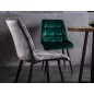 Chic Velvet Elegáns Bársony Étkezőszék Szürke Steppelt
