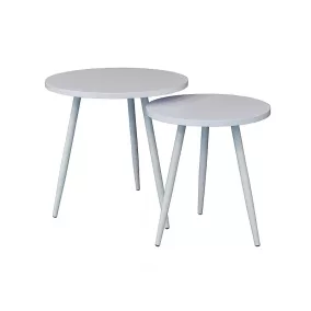 Cleo Kerek Fehér MDF Dohányzóasztal Szett