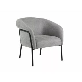 Clover Brego Kényelmes Szürke Fotel Fekete Fémvázas