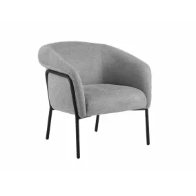 Clover Brego Kényelmes Szürke Fotel Fekete Fémvázas