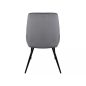   Cobe Velvet Bársony Étkezőszék Szürke Fekete Fémlábakkal