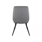   Cobe Velvet Bársony Étkezőszék Szürke Fekete Fémlábakkal