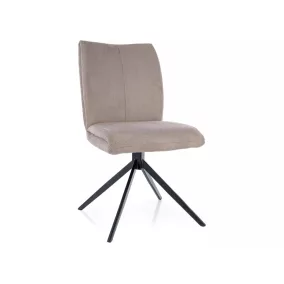   Coco I Vardo Forgó Étkezőszék Bézs Szövet Fekete Vázzal