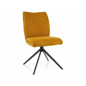   Coco I Vardo Forgó Étkezőszék Curry Szövet Fekete Vázzal