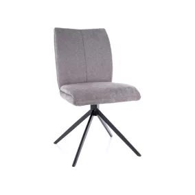   Coco I Vardo Forgó Étkezőszék Szürke Szövet Fekete Vázzal