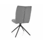   Coco I Vardo Forgó Étkezőszék Szürke Szövet Fekete Vázzal