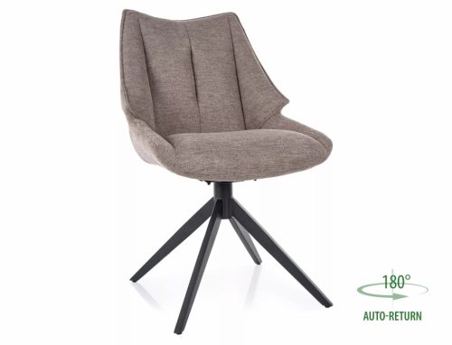 Coda Brego Forgó Étkezőszék Bézs Szövet Fekete Vázzal