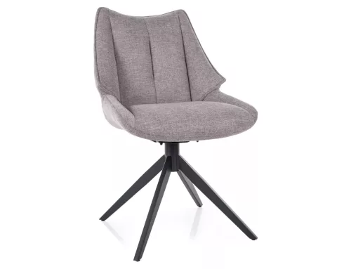 Coda Brego Forgó Étkezőszék Szürke Szövet Fekete Vázzal