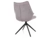 Coda Brego Forgó Étkezőszék Szürke Szövet Fekete Vázzal