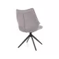   Coda Brego Forgó Étkezőszék Szürke Szövet Fekete Vázzal