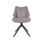   Coda Brego Forgó Étkezőszék Szürke Szövet Fekete Vázzal