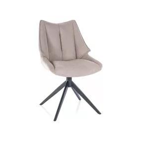   Coda Vardo Forgó Étkezőszék Bézs Szövet Fekete Fém Vázzal