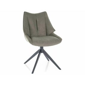   Coda Vardo Forgó Étkezőszék Olívazöld Szövet Fekete Vázzal