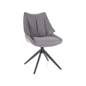   Coda Vardo Forgó Szék Szürke Szövet Fekete Vázzal Auto-Return Funkcióval