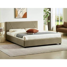 Columbia Velvet Tárolós Bársony Franciaágy Bézs 140x200