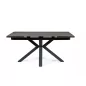   Columbus Ceramic Bővíthető Étkezőasztal Edzett Üveg-Kerámia Barna-Fekete
