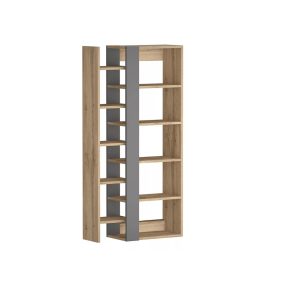   Combo Modern Nyitott Könyvespolc Laminált Tölgy-Antracit Geometrikus