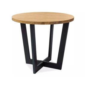 Cono Kerek Laminált Étkezőasztal Tölgy-Fekete 90cm