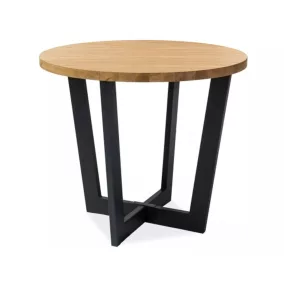 Cono Kerek Laminált Étkezőasztal Tölgy-Fekete 90cm