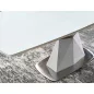   Cortez Modern Bővíthető Étkezőasztal MDF Fehér Matt Üveglappal