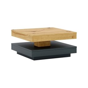   Cotto Artisan Forgatható Dohányzóasztal Laminált Tölgy/Antracit