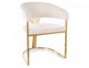 Crown Velvet Bársony Étkezőszék Világos Bézs Arany Vázzal