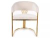 Crown Velvet Bársony Étkezőszék Világos Bézs Arany Vázzal