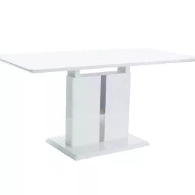   Dallas Bővíthető MDF Étkezőasztal Fehér Lakkozott 110-150 cm