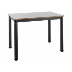 Damar Vintage MDF Étkezőasztal Dió-Fekete Fém Vázzal