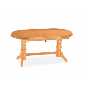   Daniel Állítható Magasságú Égerfa Étkezőasztal-Pad Kombináció