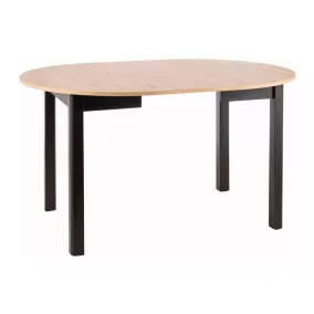   Dante Kinyitható Artisan Tölgy Étkezőasztal Fekete Lábakkal