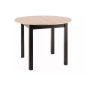   Dante Kinyitható Artisan Tölgy Étkezőasztal Fekete Lábakkal