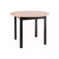   Dante Kinyitható Artisan Tölgy Étkezőasztal Fekete Lábakkal