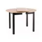   Dante Kinyitható Artisan Tölgy Étkezőasztal Fekete Lábakkal