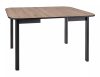 Dante II Kinyitható Étkezőasztal Artisan Tölgy Asztallap Matt Fekete Váz