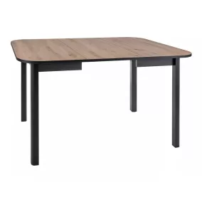   Dante II Kinyitható Étkezőasztal Artisan Tölgy Asztallap Matt Fekete Váz
