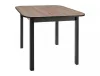 Dante II Kinyitható Étkezőasztal Artisan Tölgy Asztallap Matt Fekete Váz