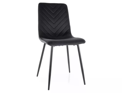 Daren Velvet Bársony Étkezőszék Fekete Geometrikus Mintázattal