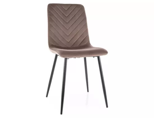 Daren Velvet Bársony Étkezőszék Cappuccino Geometrikus Steppelt