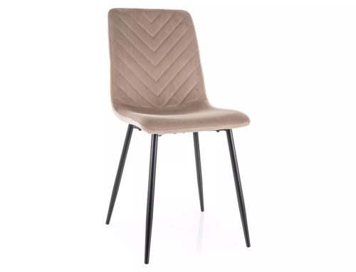 Daren Velvet Bársony Étkezőszék Sötétbézs Chevron Mintával
