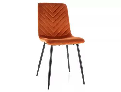 Daren Velvet Bársony Étkezőszék Fahéjbarna Chevron Mintával