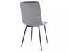 Daren Velvet Bársony Étkezőszék Szürke Chevron Mintával