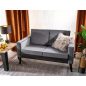   Darla Velvet Kétszemélyes Bársony Kanapé Szürke Wenge Lábakkal