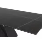   Diuna Ceramic Bővíthető Üveg-Kerámia Étkezőasztal Fekete Matt Dizájn
