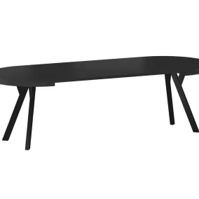 Domingo Bővíthető Kerek Étkezőasztal Furnér Fekete